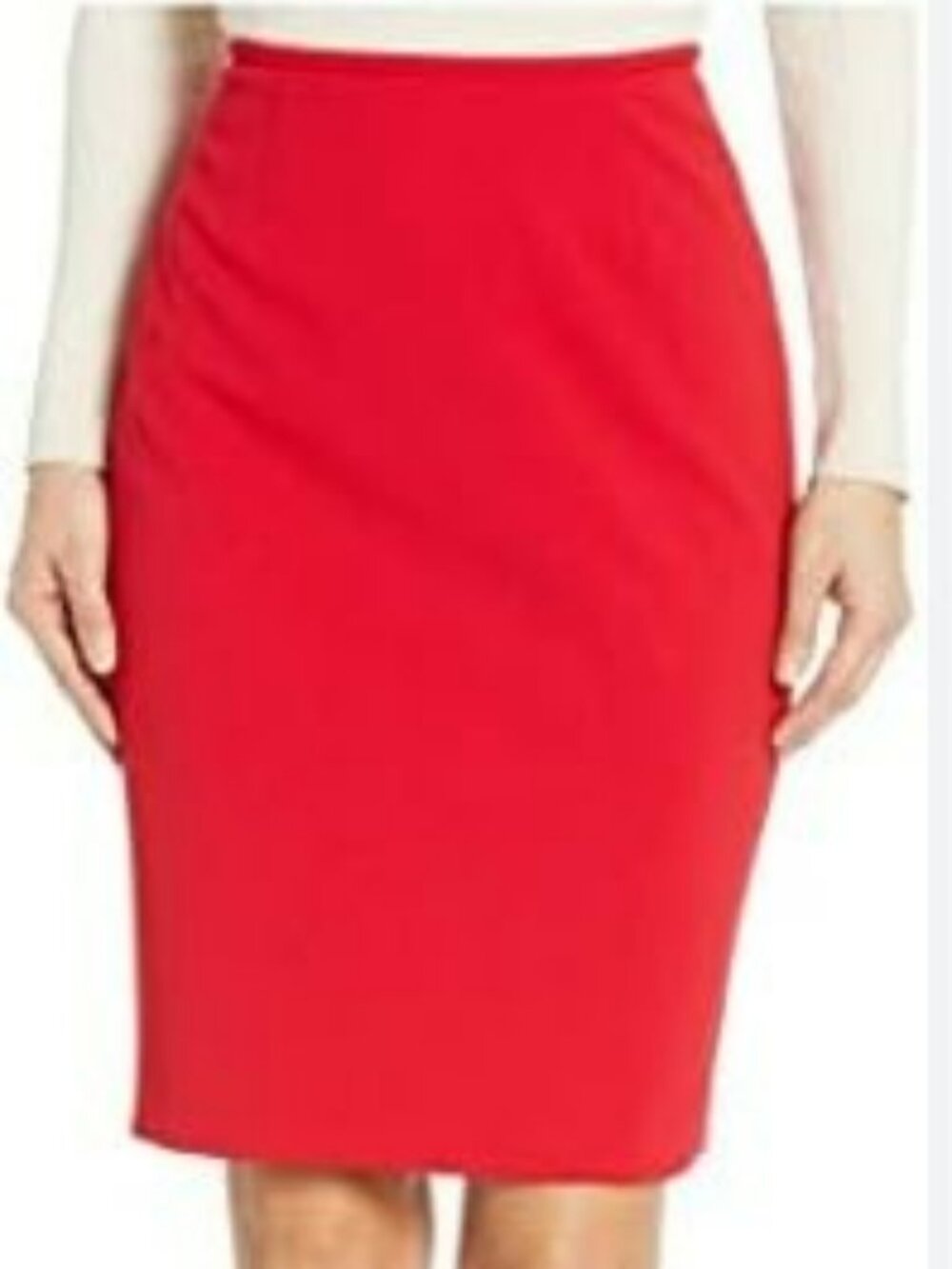 ✨ Calvin Klein Crimson Red Tailored Pencil Skirt ✨